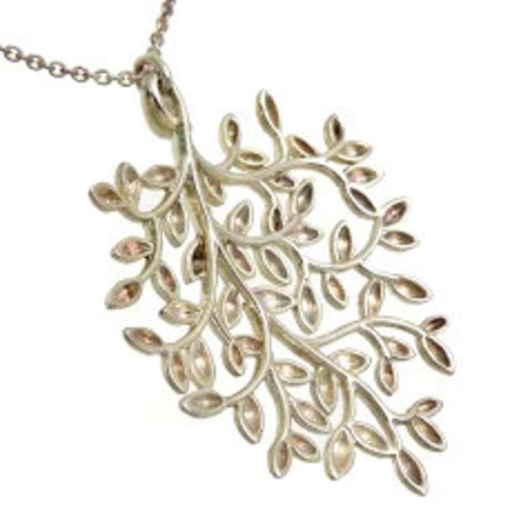 Tiffany Co Olive Leaf Necklace Sterling Silver
